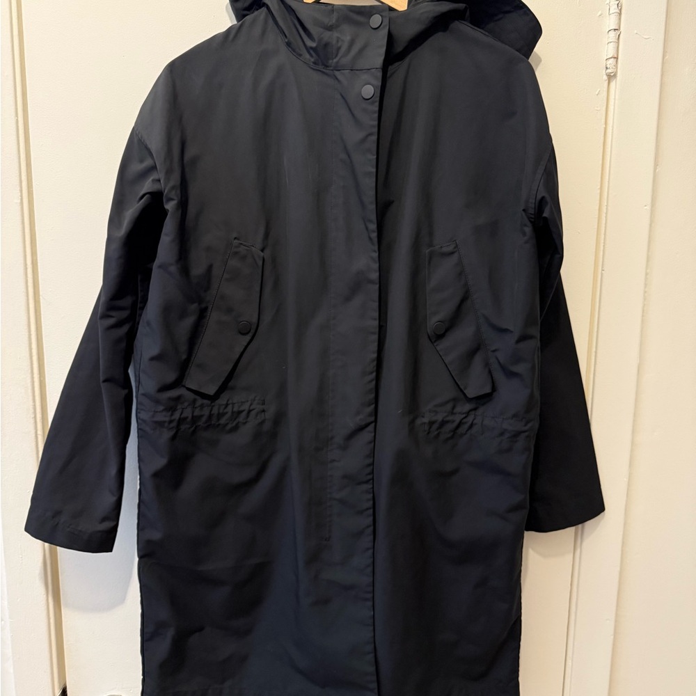 Stylish Black Hooded Coat